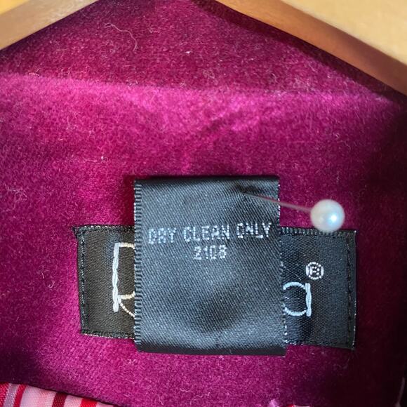 Vintage Y2k Velvet Blazer Jacket Size 6 Two Button Preppy Academia‎ Office Siren - Picture 13 of 13